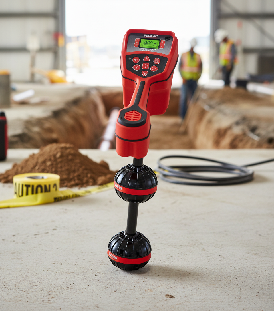 Ridgid NaviTrack Scout Locator in professional setting